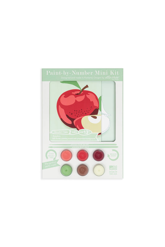 Apples | 6x6 mini paint-by-number kit - Elle Crée