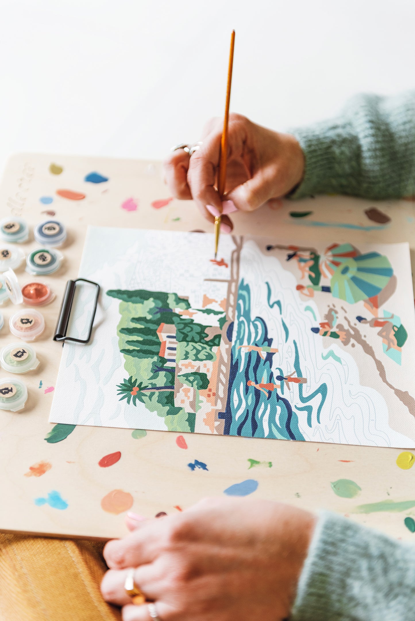 Paint-by-Number Lap Board | 15x15 Birch Clipboard from Elle Crée