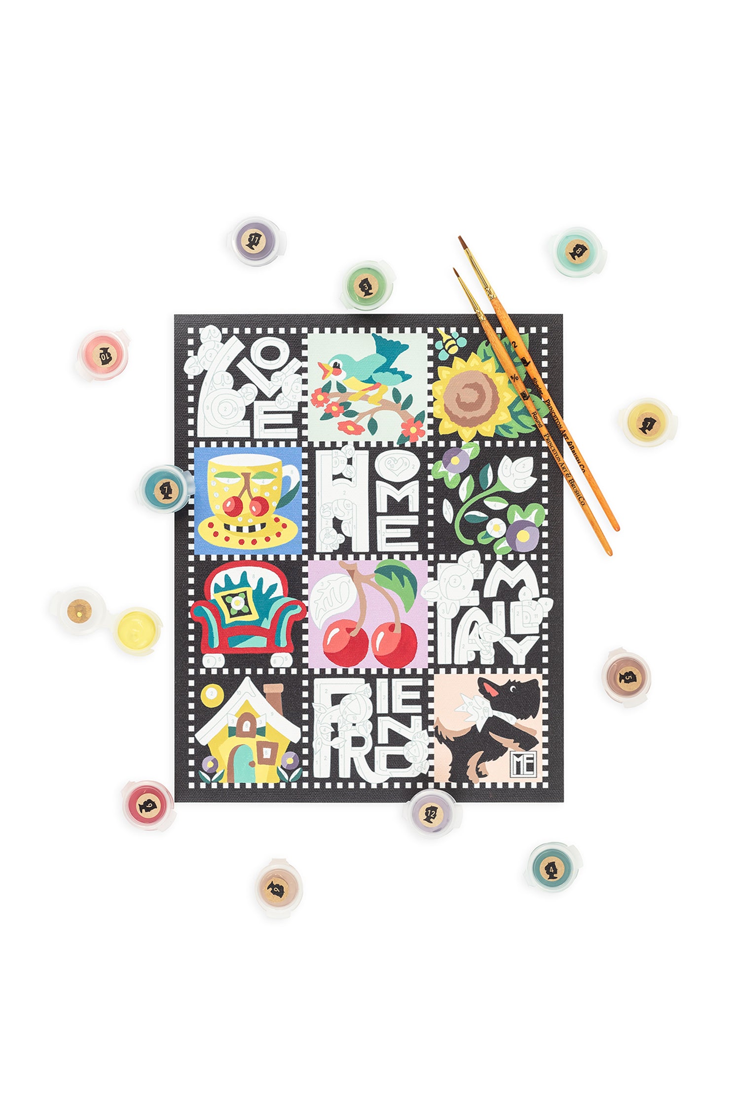 Mary's Quilt | Mary Engelbreit 8x10 paint-by-number kit - Elle Crée