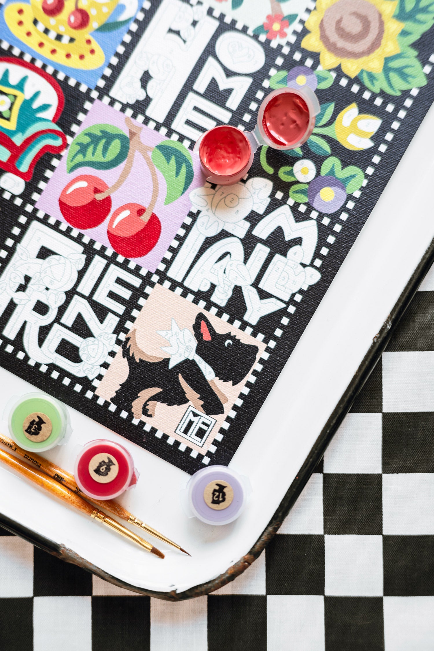 Mary's Quilt | Mary Engelbreit 8x10 paint-by-number kit - Elle Crée