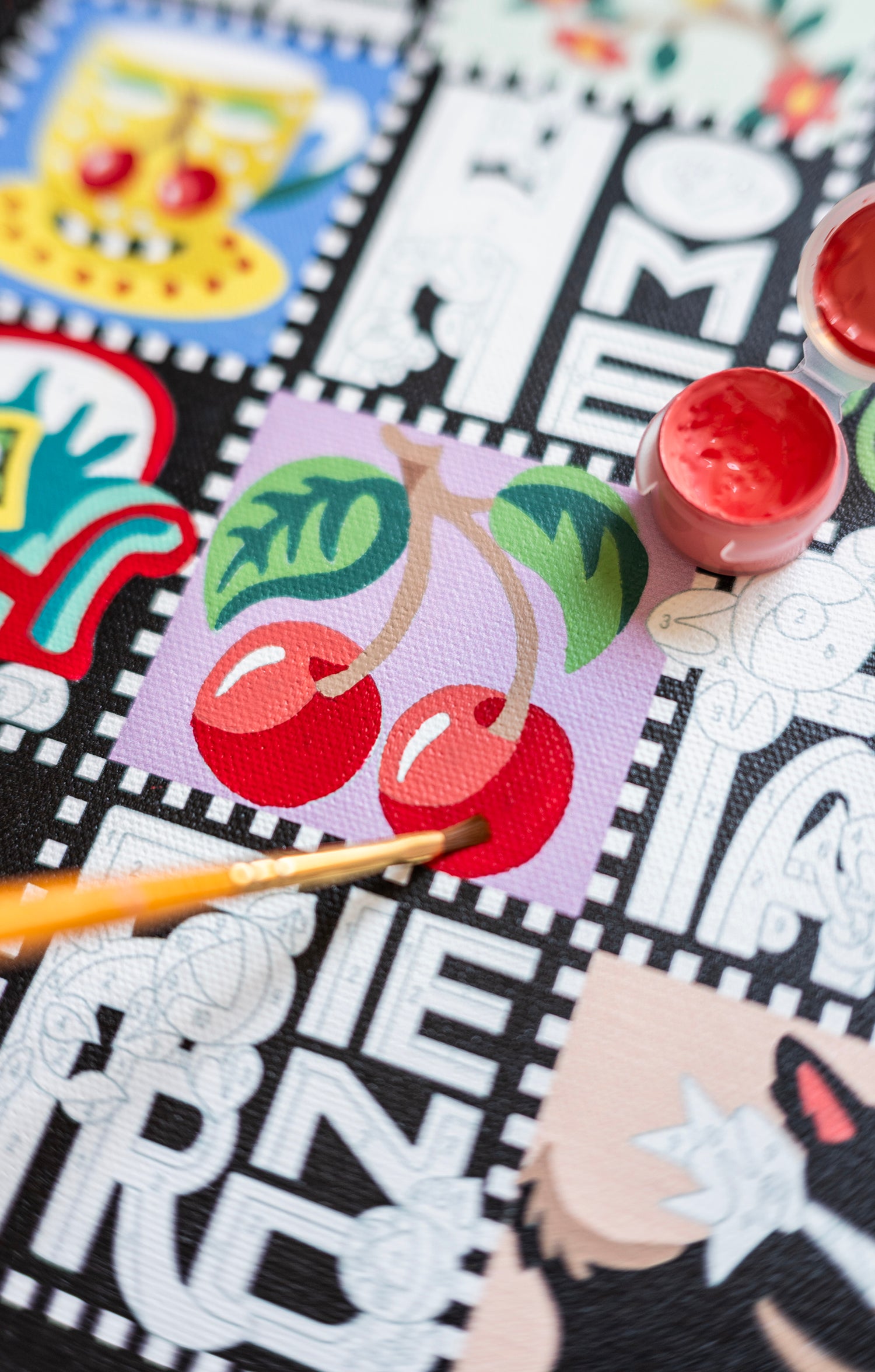 Mary's Quilt | Mary Engelbreit 8x10 paint-by-number kit - Elle Crée