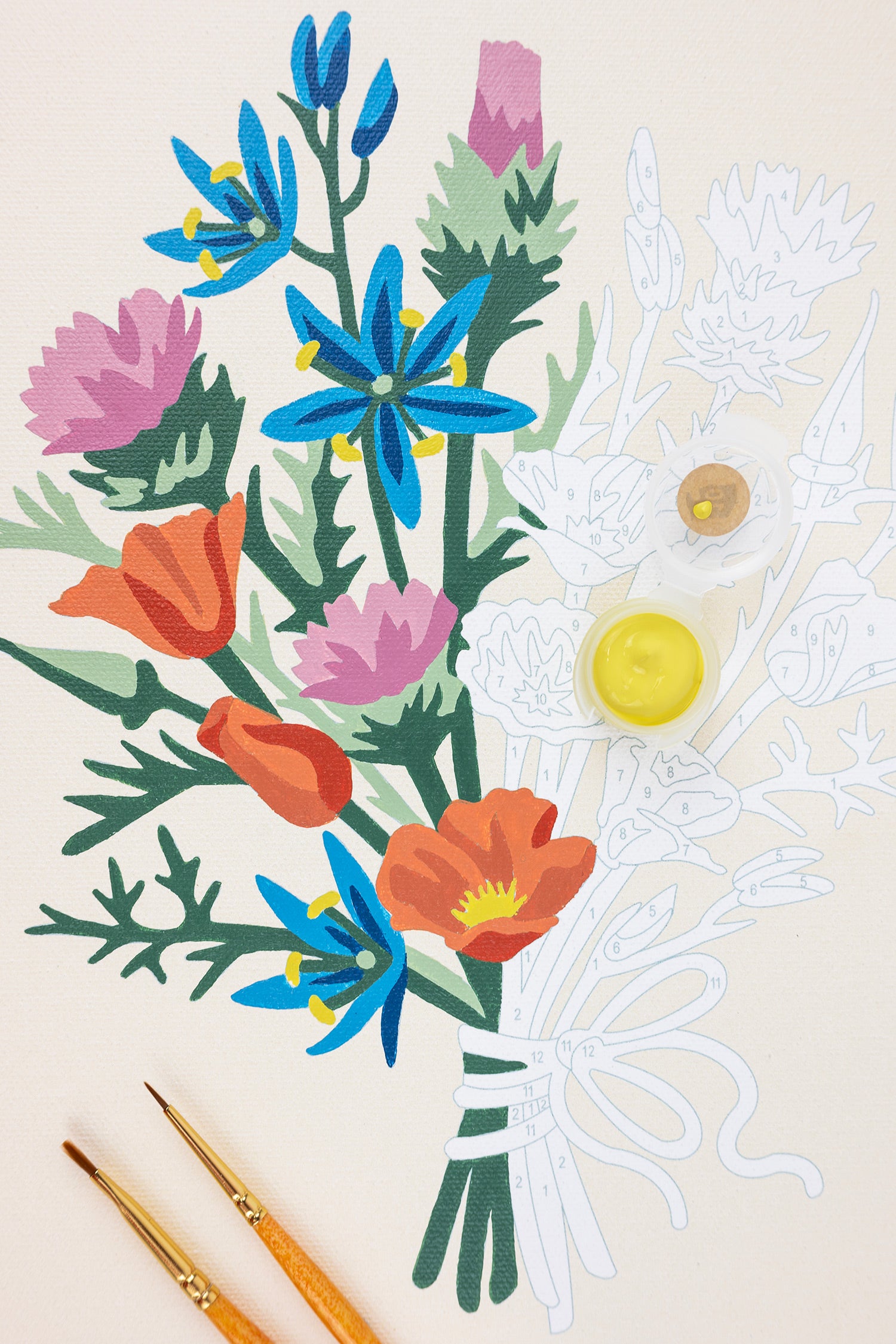 California Wildflowers | 8x10 paint-by-number kit - Elle Crée