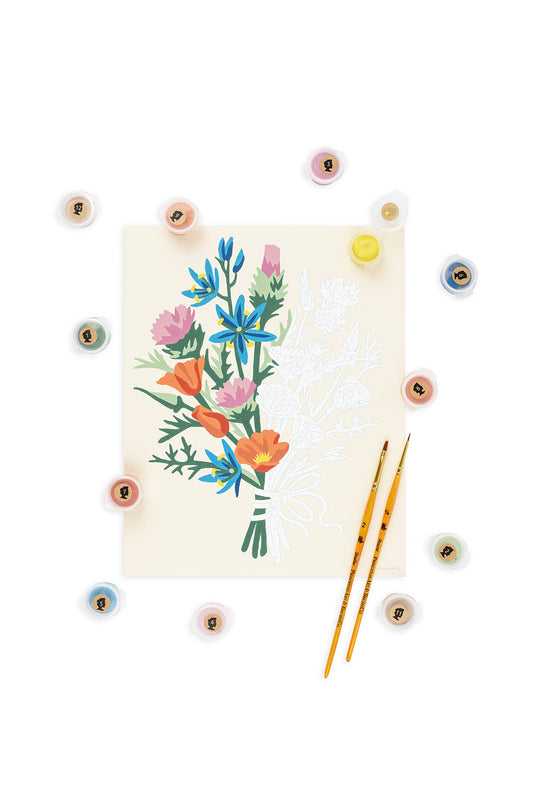 California Wildflowers | 8x10 paint-by-number kit - Elle Crée