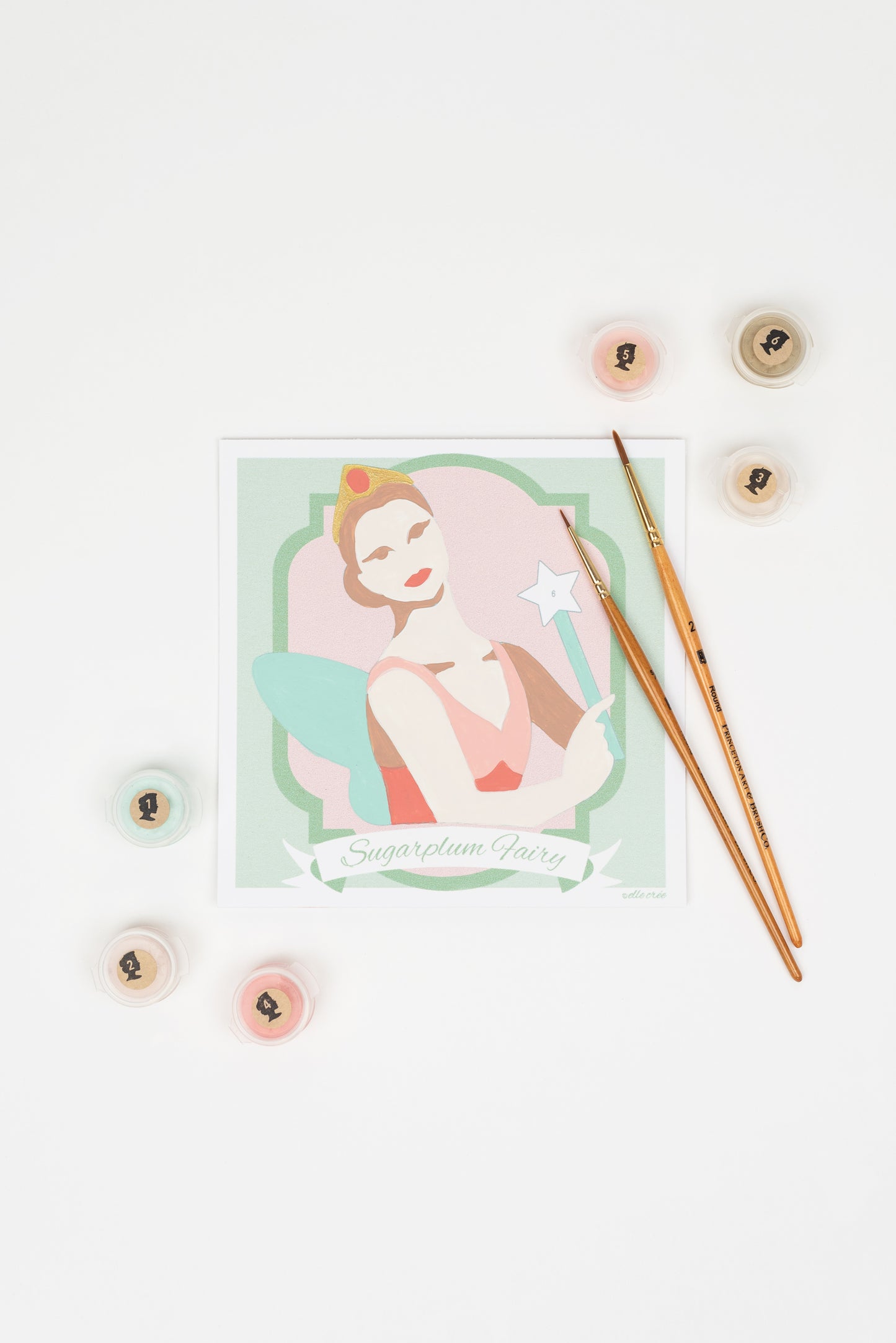 Nutcracker Sugarplum Fairy | 6x6 mini paint-by-number kit - Elle Crée