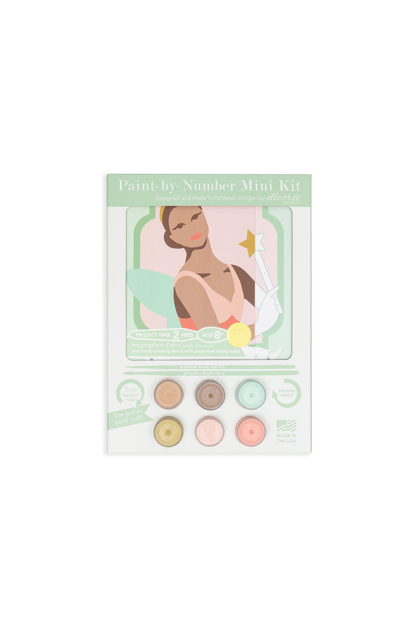 Nutcracker Sugarplum Fairy | 6x6 mini paint-by-number kit - Elle Crée