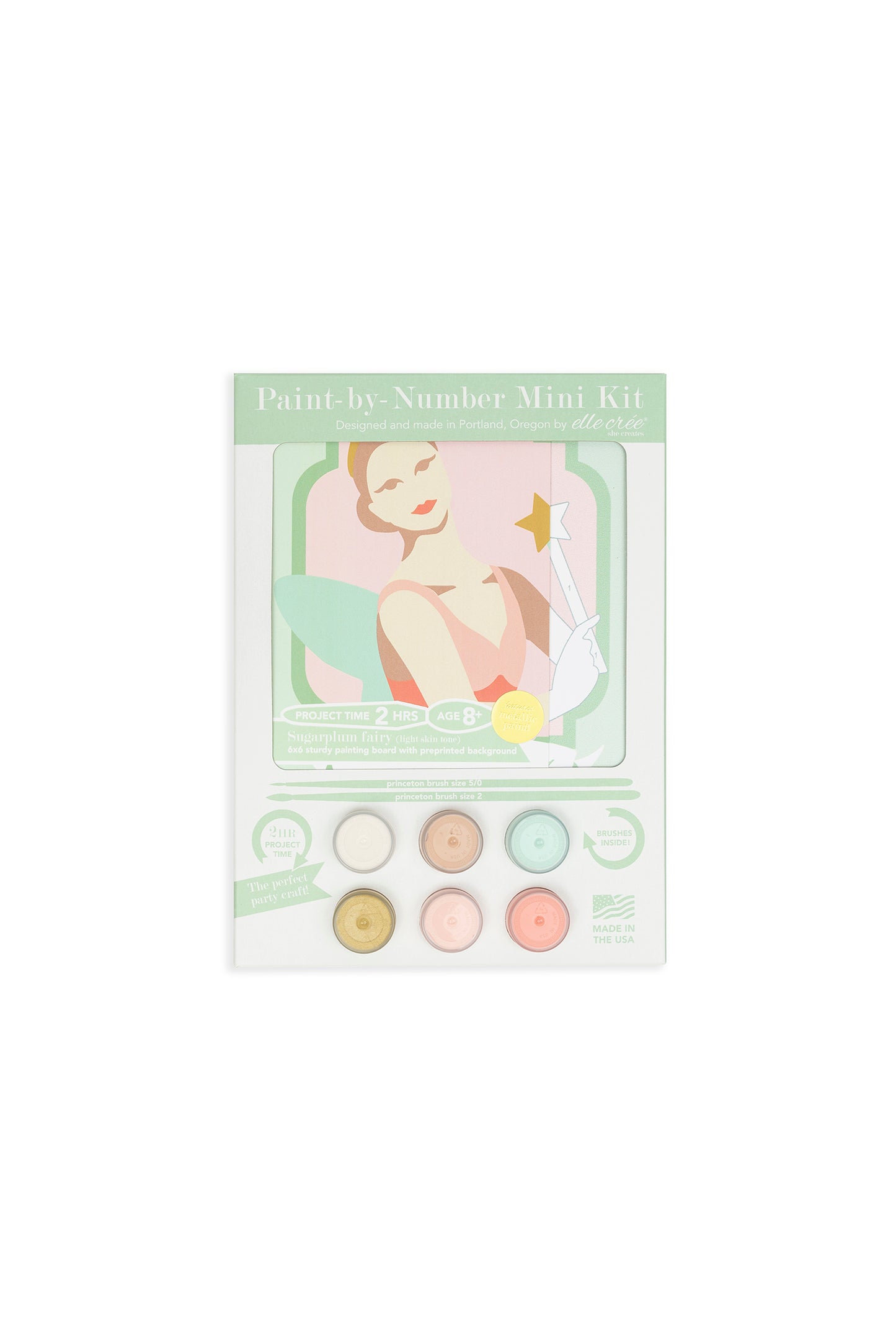 Nutcracker Sugarplum Fairy | 6x6 mini paint-by-number kit - Elle Crée