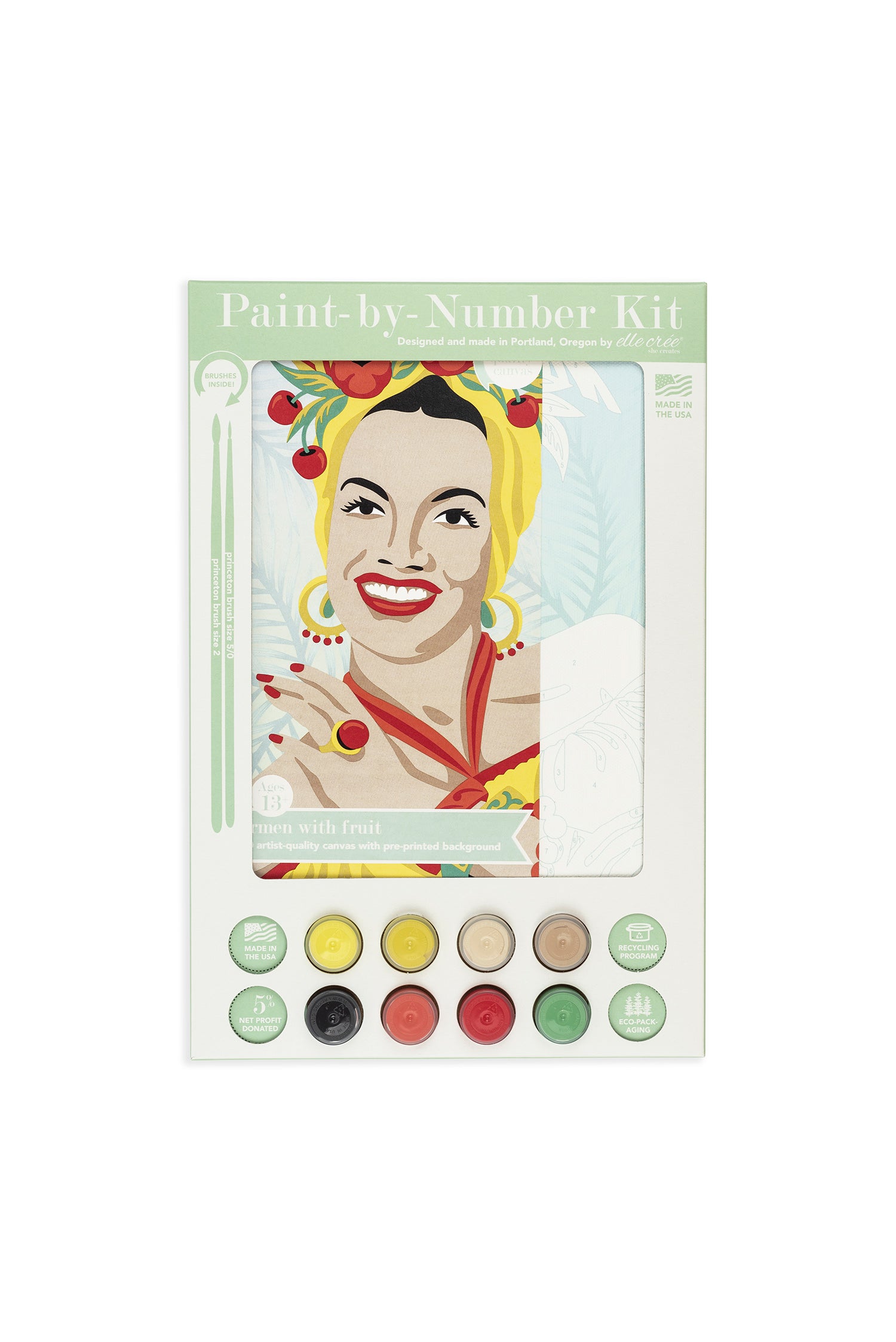 Carmen with Fruit | 8x10 paint-by-number kit - Elle Crée