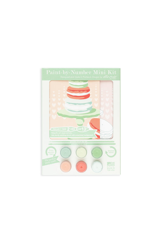 Stack of Macarons | 6x6 mini paint-by-number kit - Elle Crée