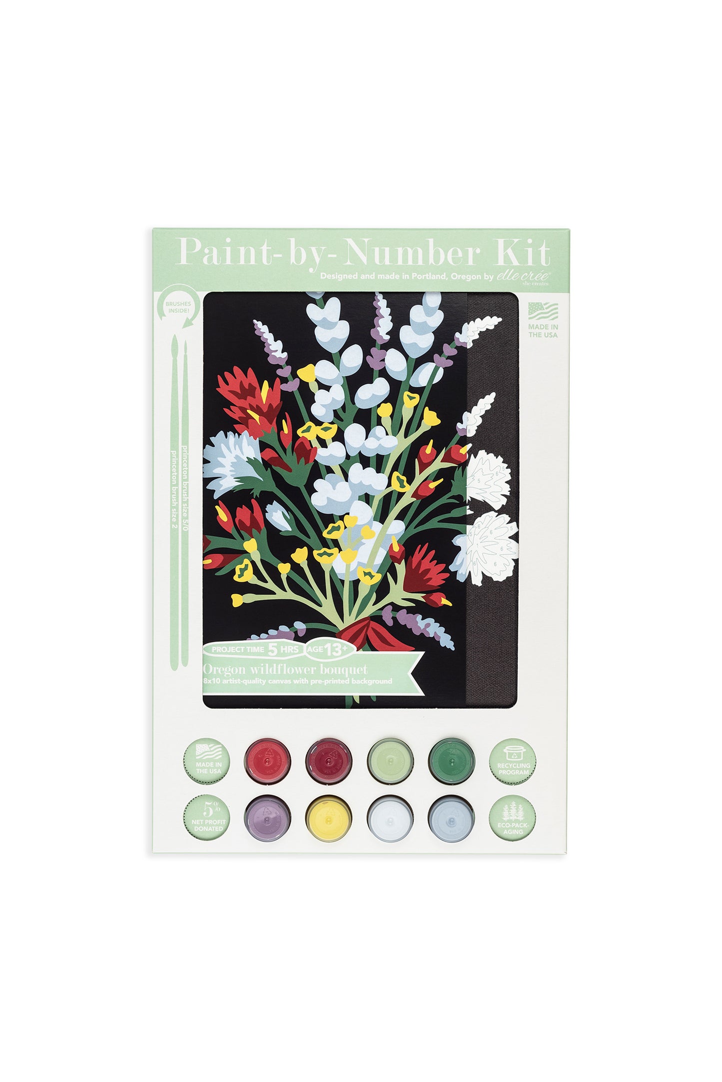 Oregon Wildflower Bouquet | 8x10 paint-by-number kit - Elle Crée