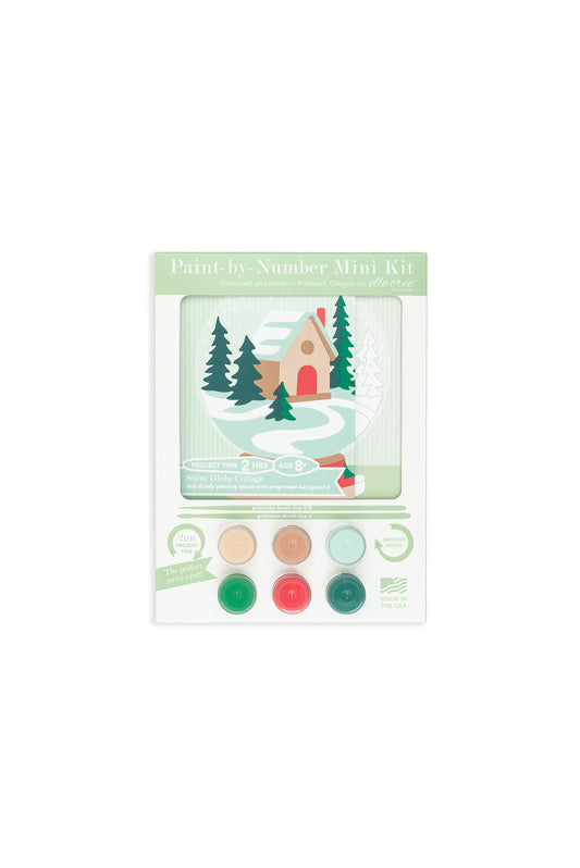 Snow Globe  | 6x6 mini paint-by-number kit - Elle Crée