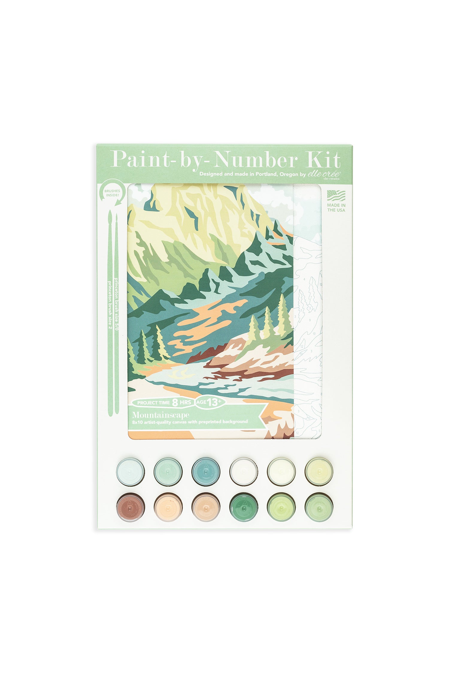 Mountainscape | 8x10 paint-by-number kit - Elle Crée