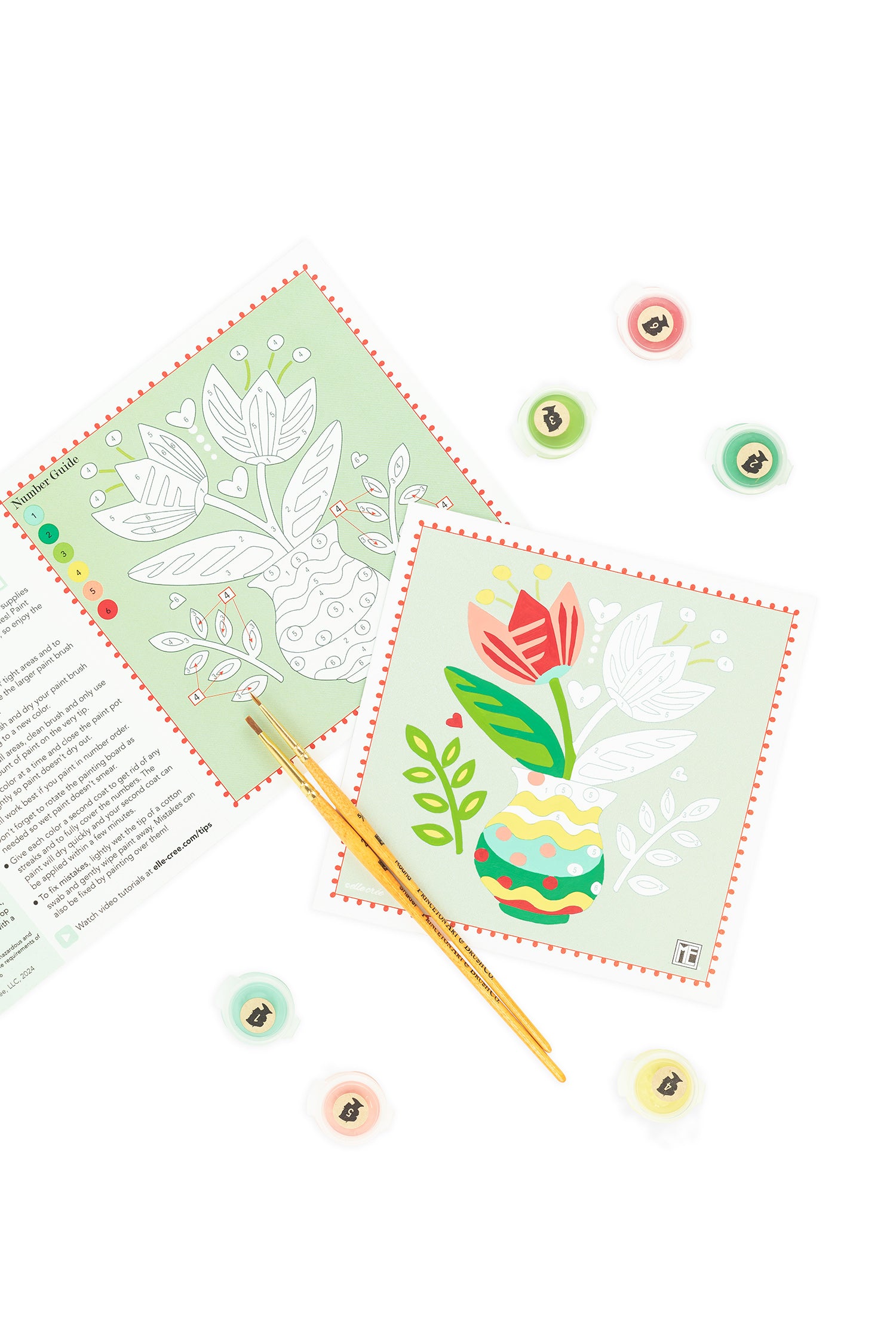 Breit Buds | Mary Engelbreit 6x6 paint-by-number kit - Elle Crée