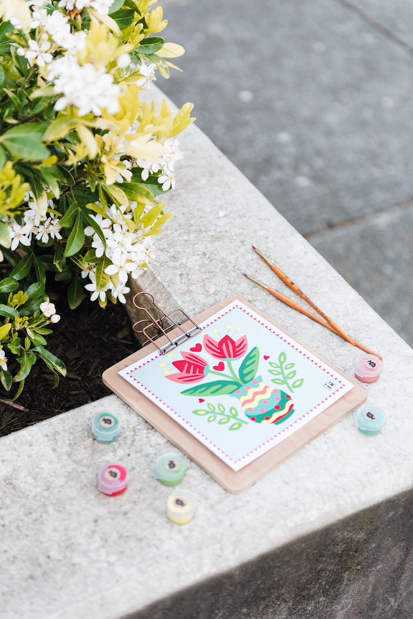 Breit Buds | Mary Engelbreit 6x6 paint-by-number kit - Elle Crée