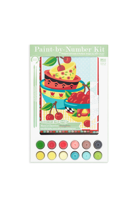 Mary's Cherries | Mary Engelbreit 8x10 paint-by-number kit - Elle Crée