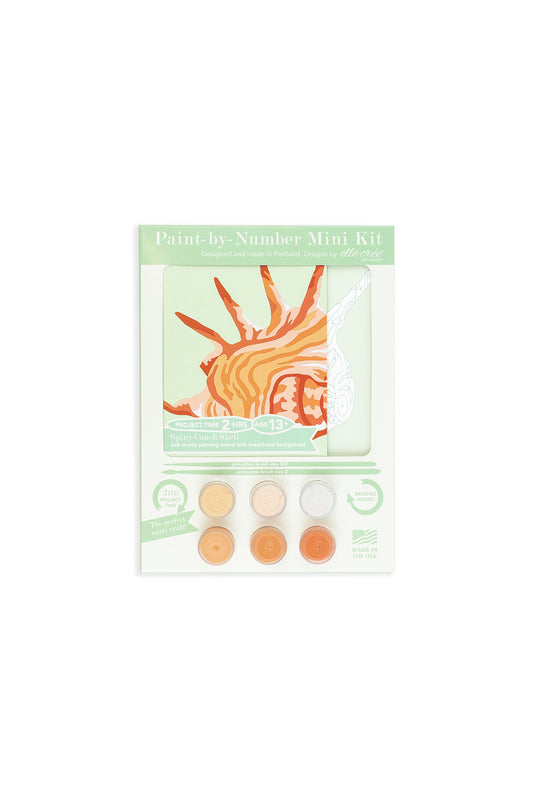 Spiny Conch Shell | 6x6 mini paint-by-number kit - Elle Crée