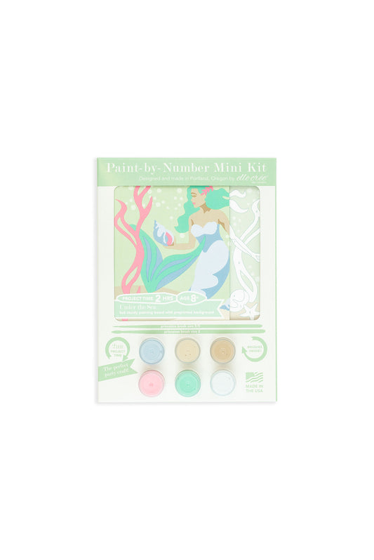 Under the Sea | 6x6 mini paint-by-number kit for kids - Elle Crée