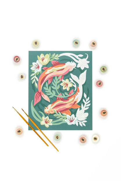 Koi Fish in Pond 8x10 paint-by-number kit
