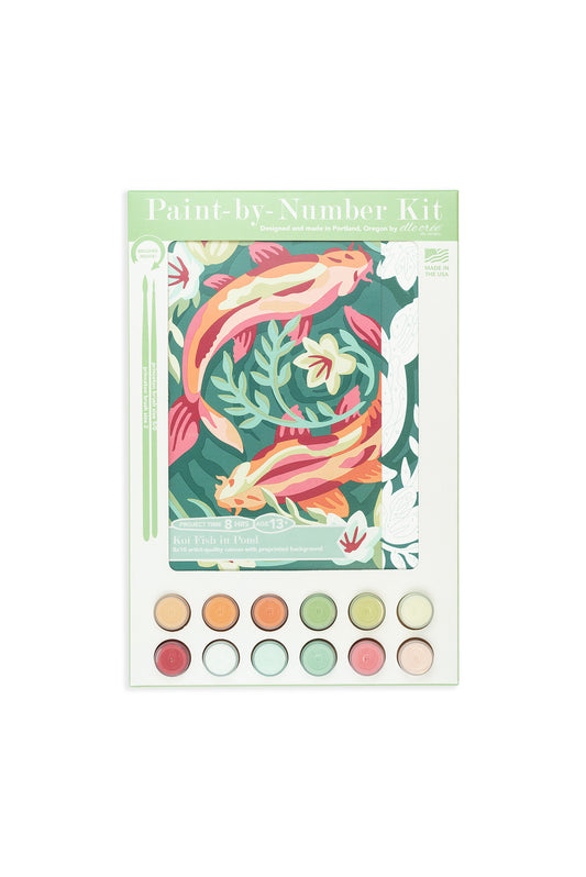 Koi Fish in Pond 8x10 paint-by-number kit