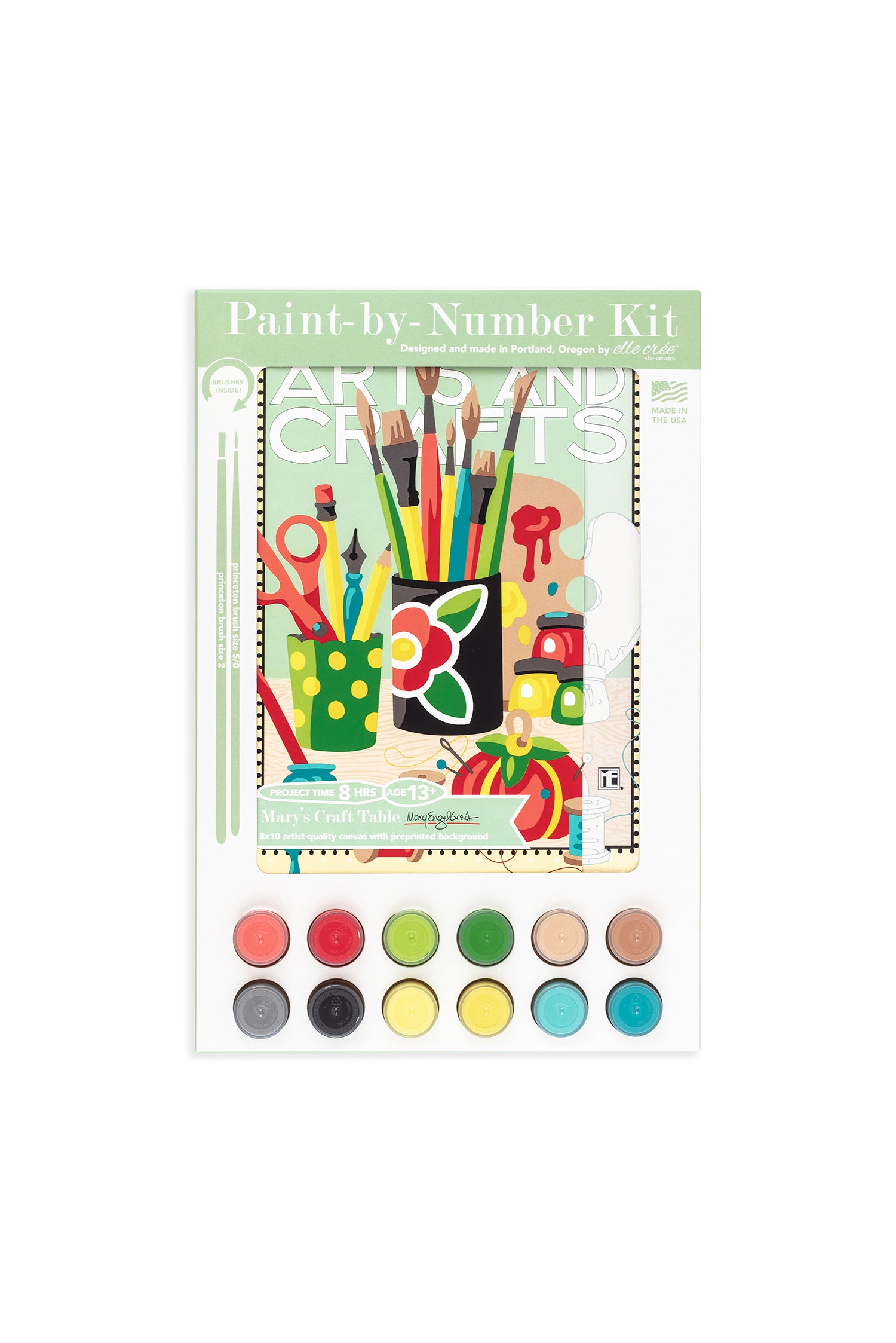 Mary's Craft Table | Mary Engelbreit 8x10 paint-by-number kit - Elle Crée