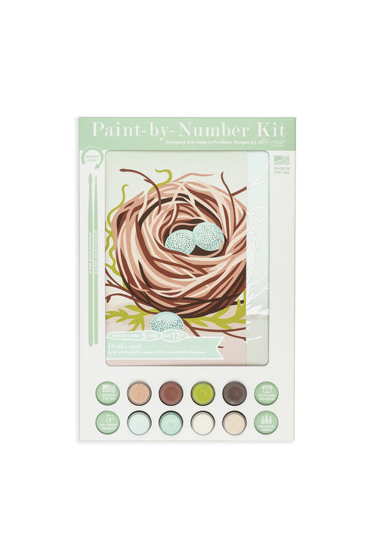 Bird's Nest | 8x10 paint-by-number kit - Elle Crée