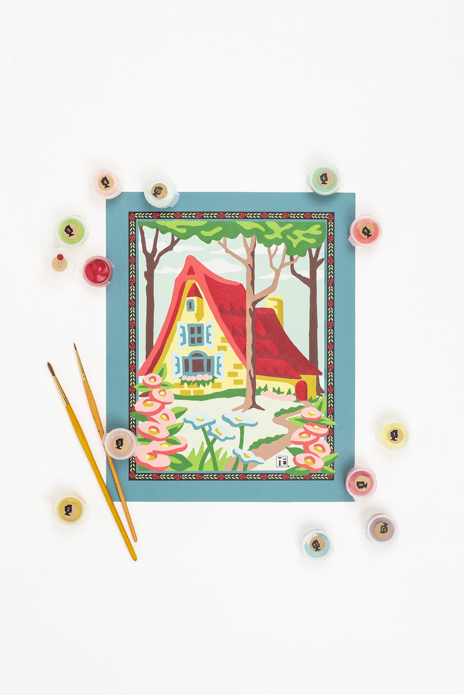 Breit Cottage | Mary Engelbreit 8x10 paint-by-number kit - Elle Crée