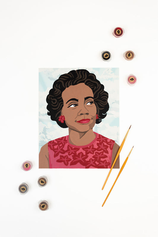 Coretta Scott King | 8x10 paint-by-number kit - Elle Crée