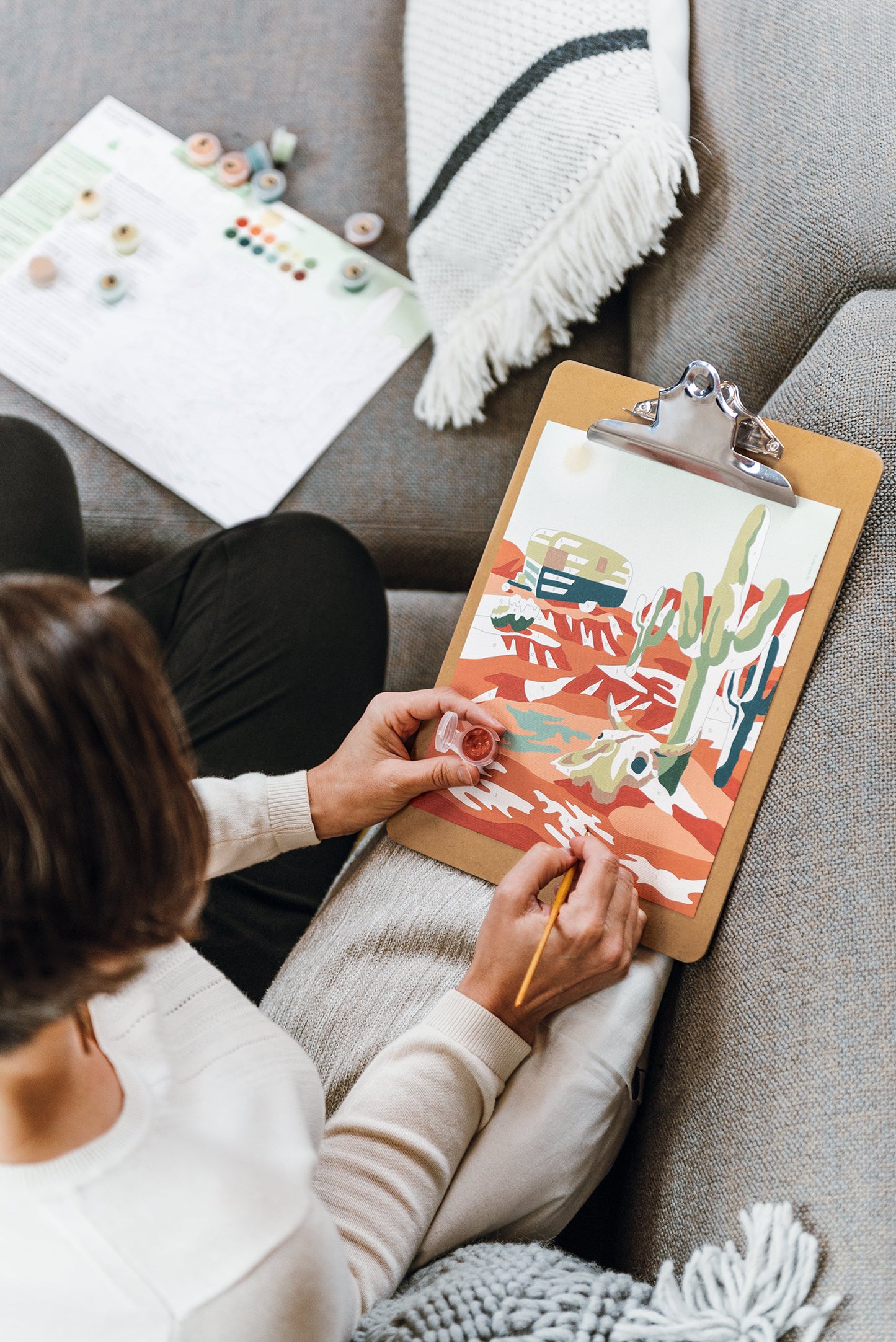 Desertscape | 8x10 paint-by-number kit - Elle Crée