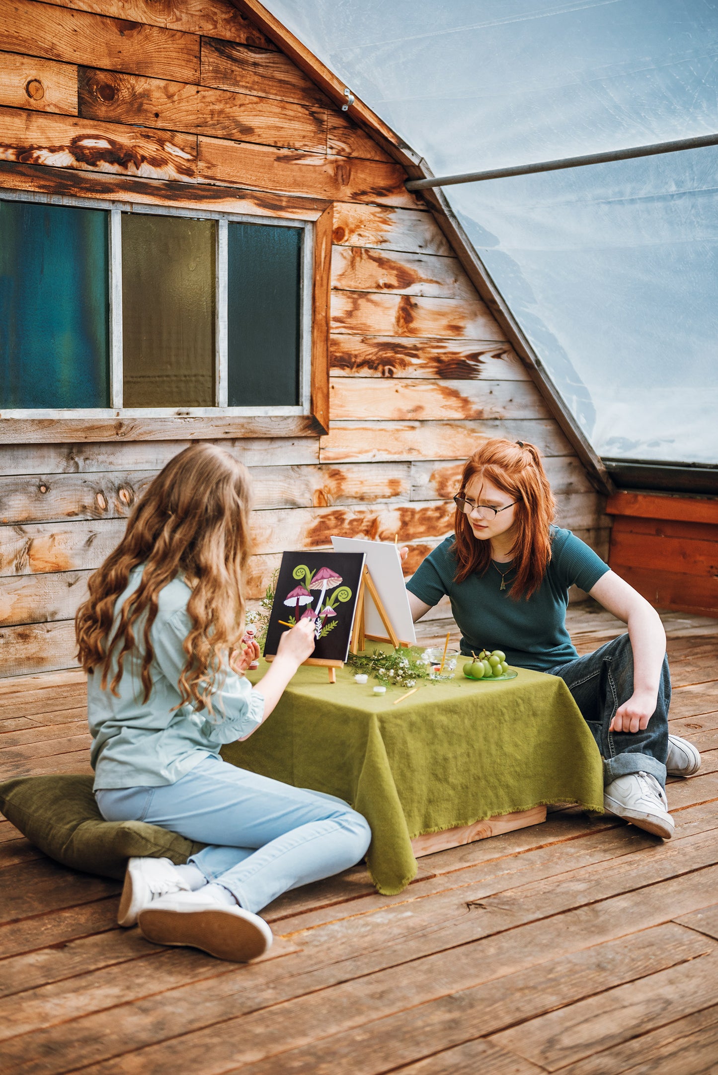 Bleeding Fairy Helmet Mushrooms | 8x10 paint-by-number kit - Elle Crée