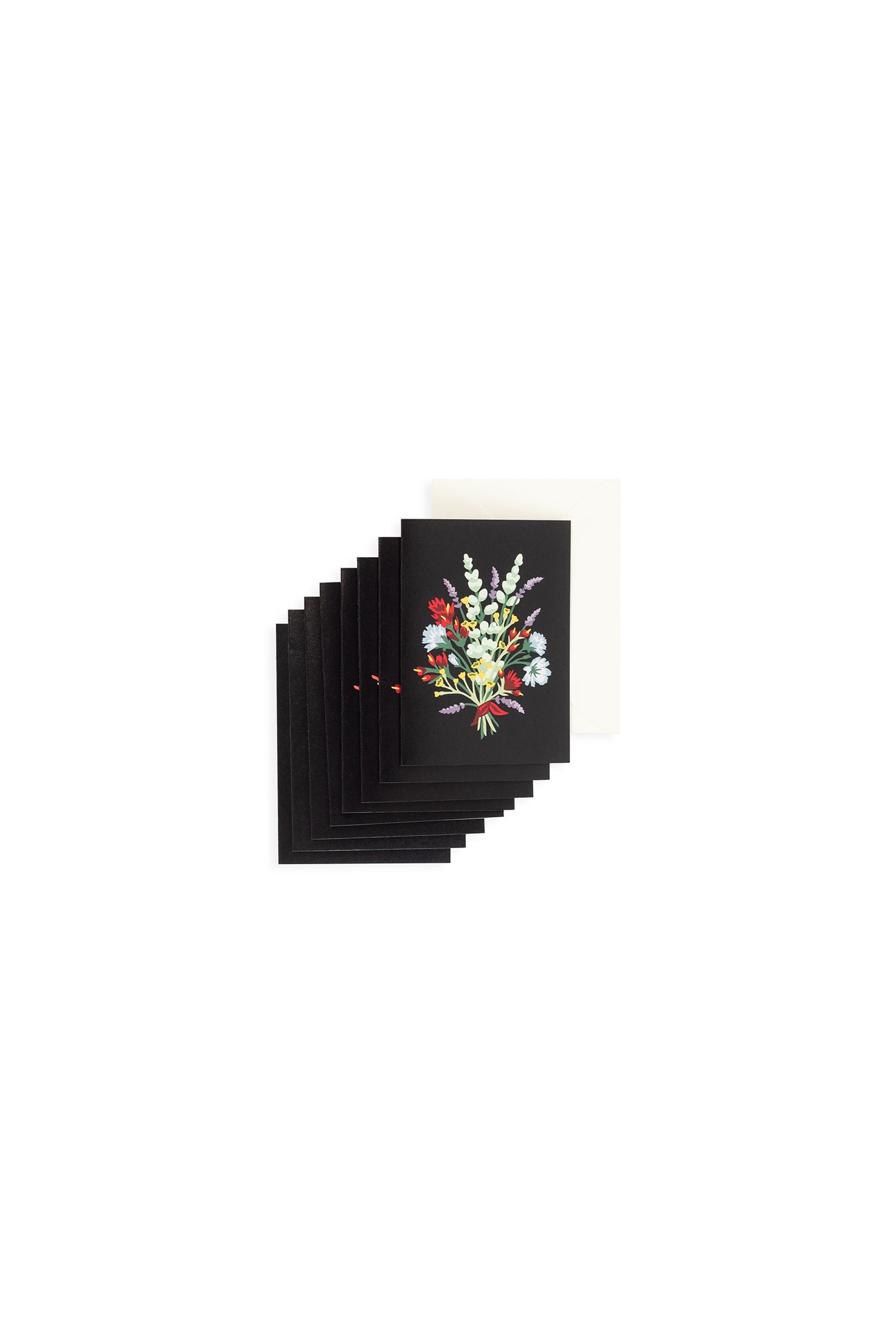 Floral Mini Card Set with the Oregon Wildflower bouquet on top beside the envelopes.