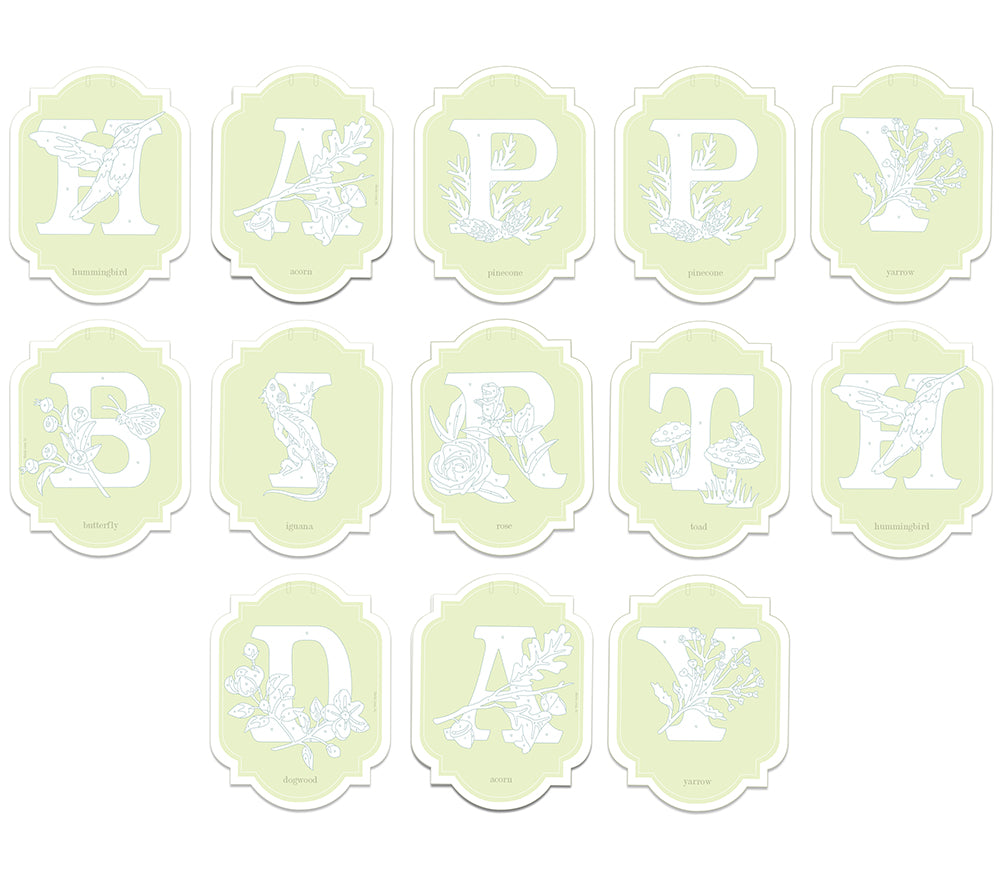 HAPPY BIRTHDAY | paint-by-number banner kit