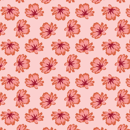 Chicory Charmers Pink | Organic Quilters Cotton