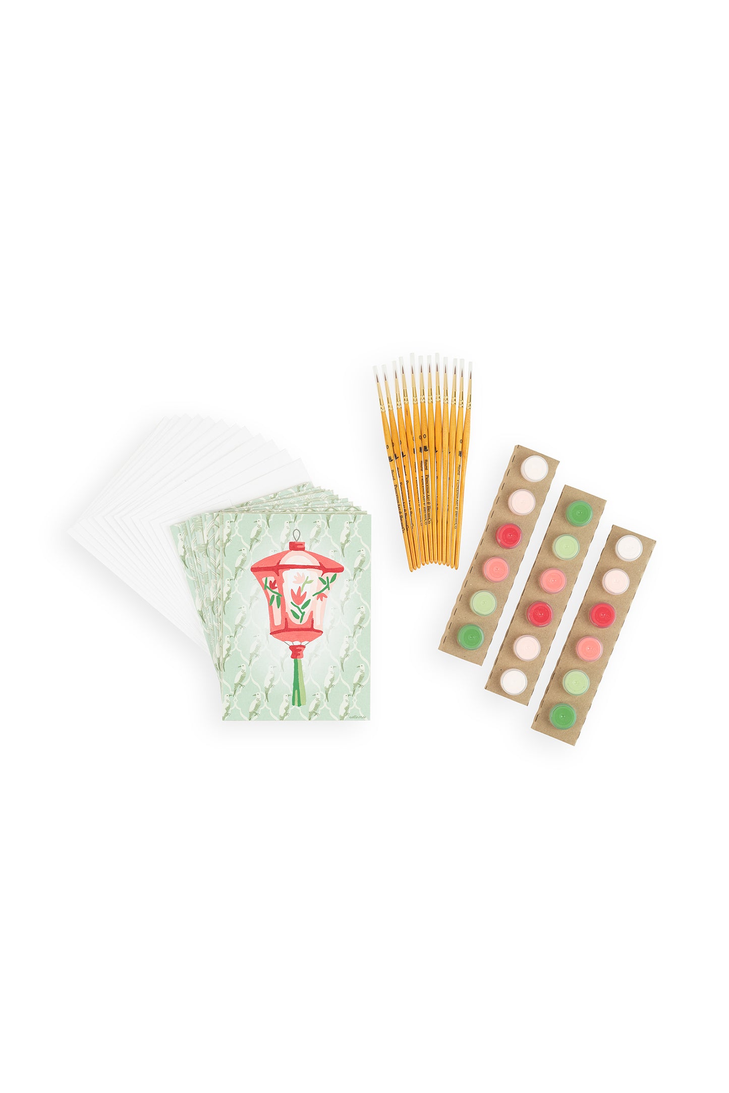 Vintage Lanterns | 5x7 card set paint-by-number kit - Elle Crée