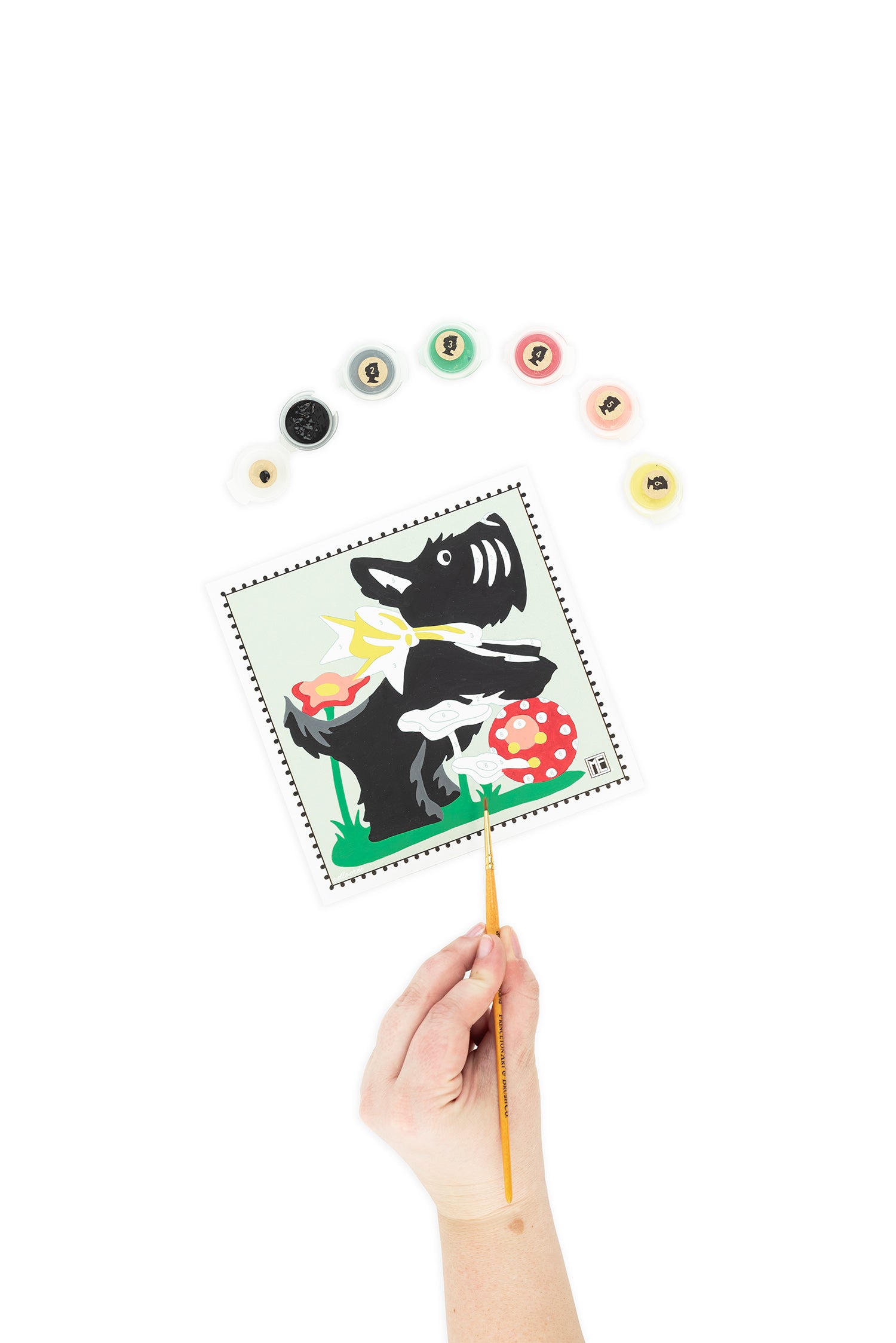 Scottie Scuttle | Mary Engelbreit 6x6 paint-by-number kit - Elle Crée