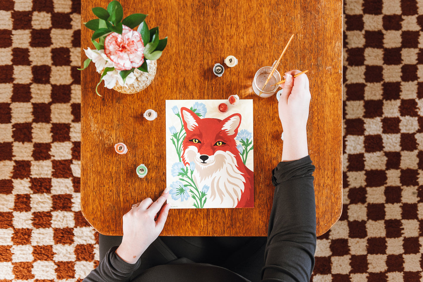 Fox with Chicory | 8x10 paint-by-number kit - Elle Crée