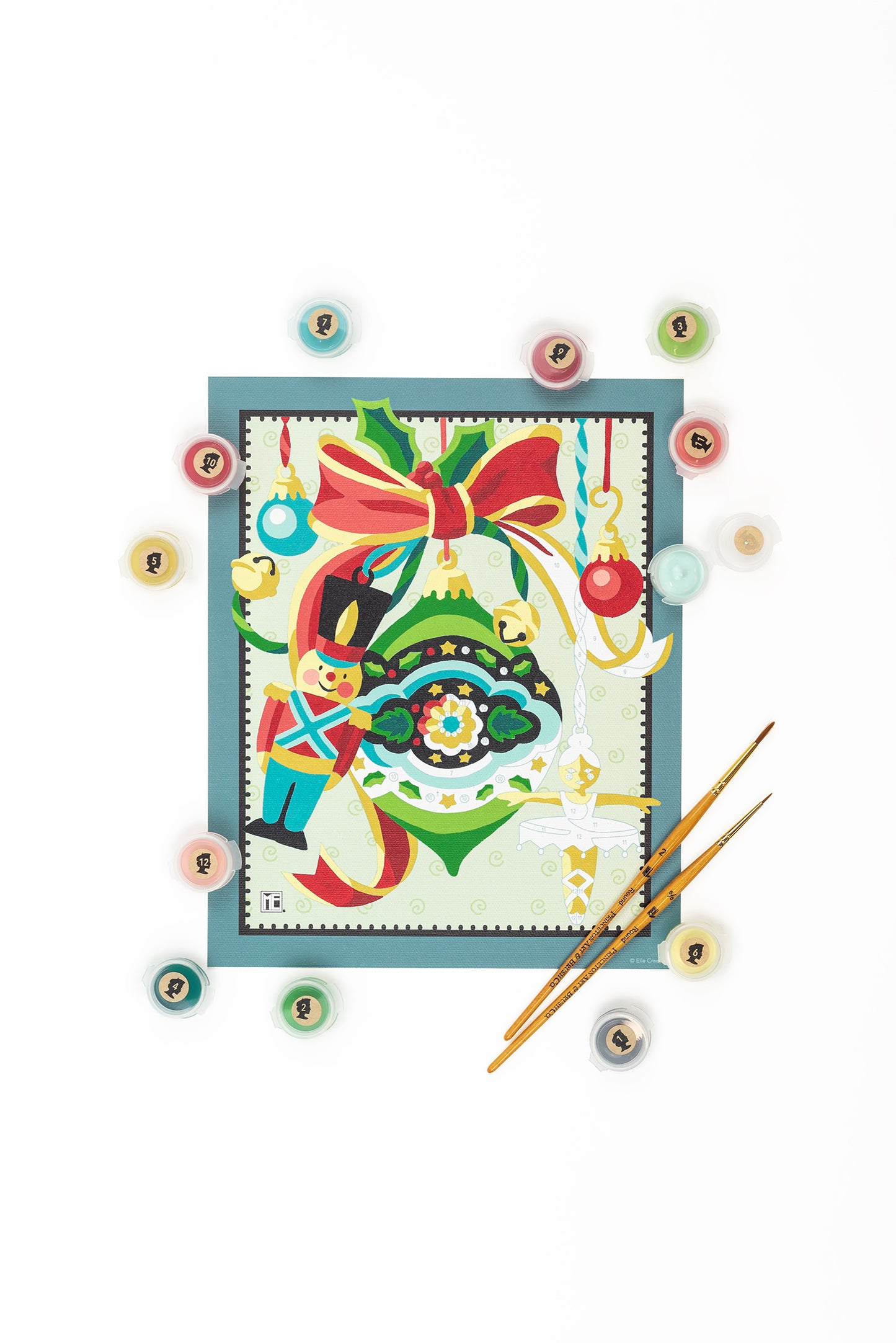 Very Mary Christmas | Mary Engelbreit 8x10 paint-by-number kit - Elle Crée