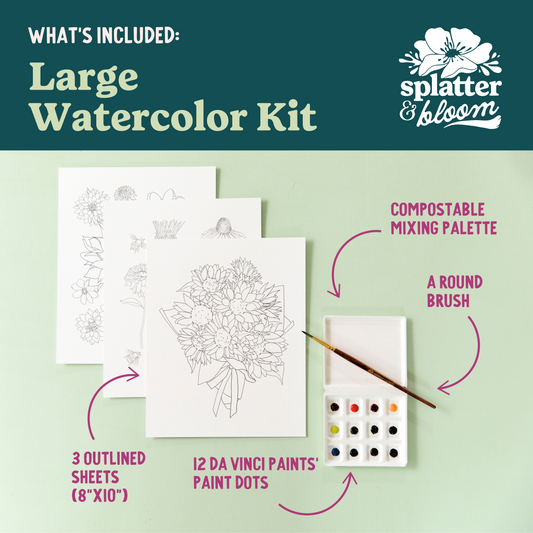 Feminist Florals Watercolor Painting Kit - (Large)