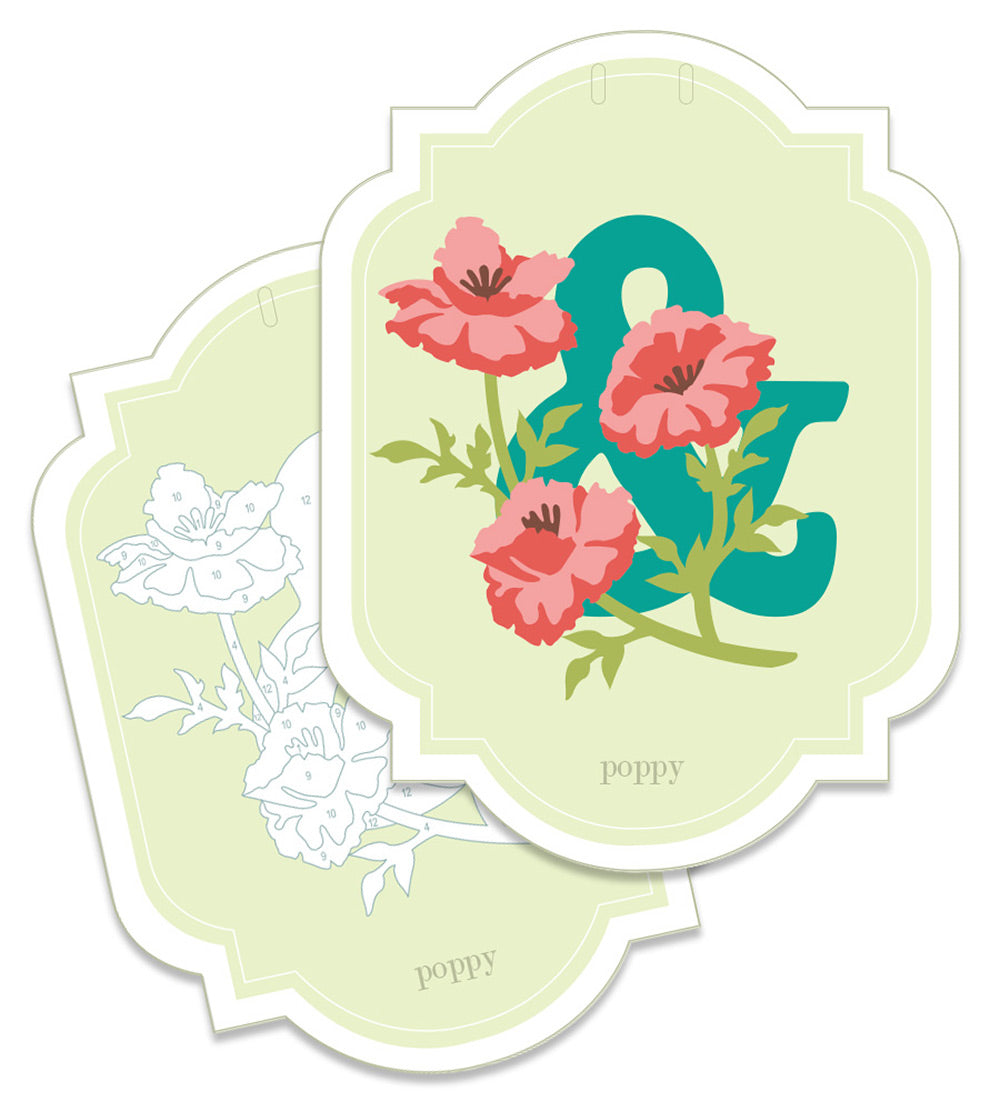 Alphabet Nature Cards | custom banner paint-by-number kit - Elle Crée