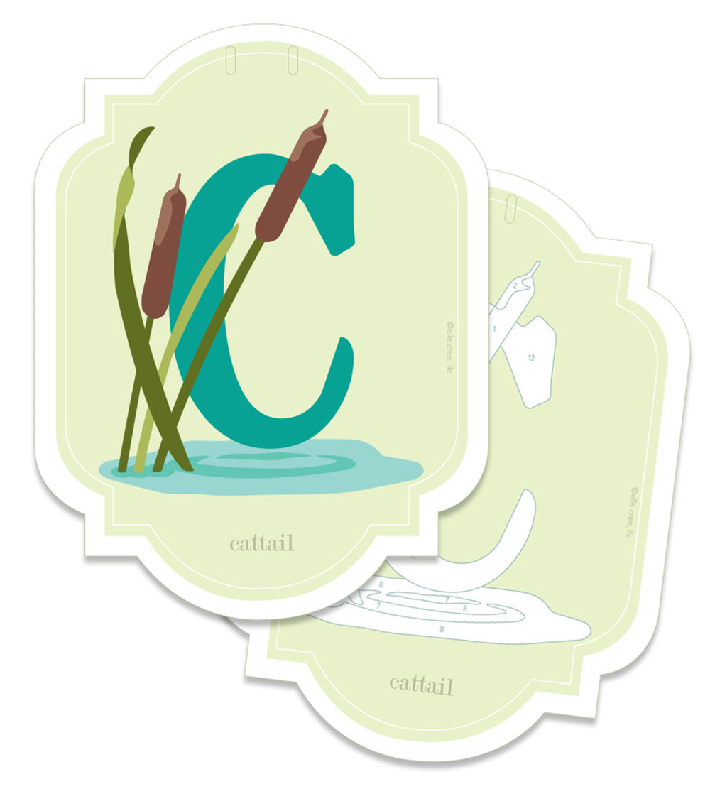 Alphabet Nature Cards | custom banner paint-by-number kit - Elle Crée