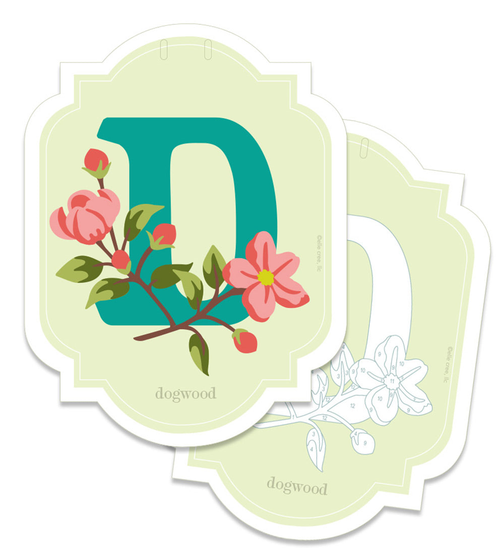 Alphabet Nature Cards | custom banner paint-by-number kit - Elle Crée