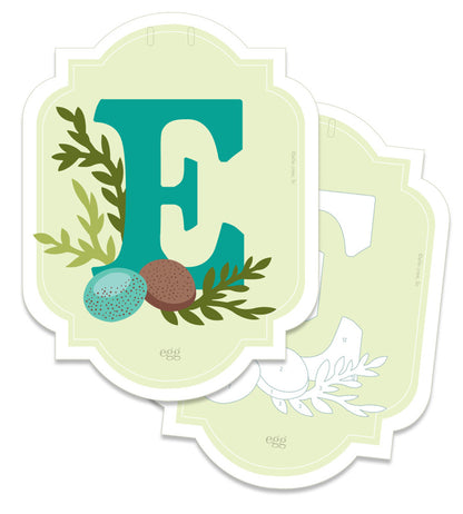 Alphabet Nature Cards | custom banner paint-by-number kit - Elle Crée