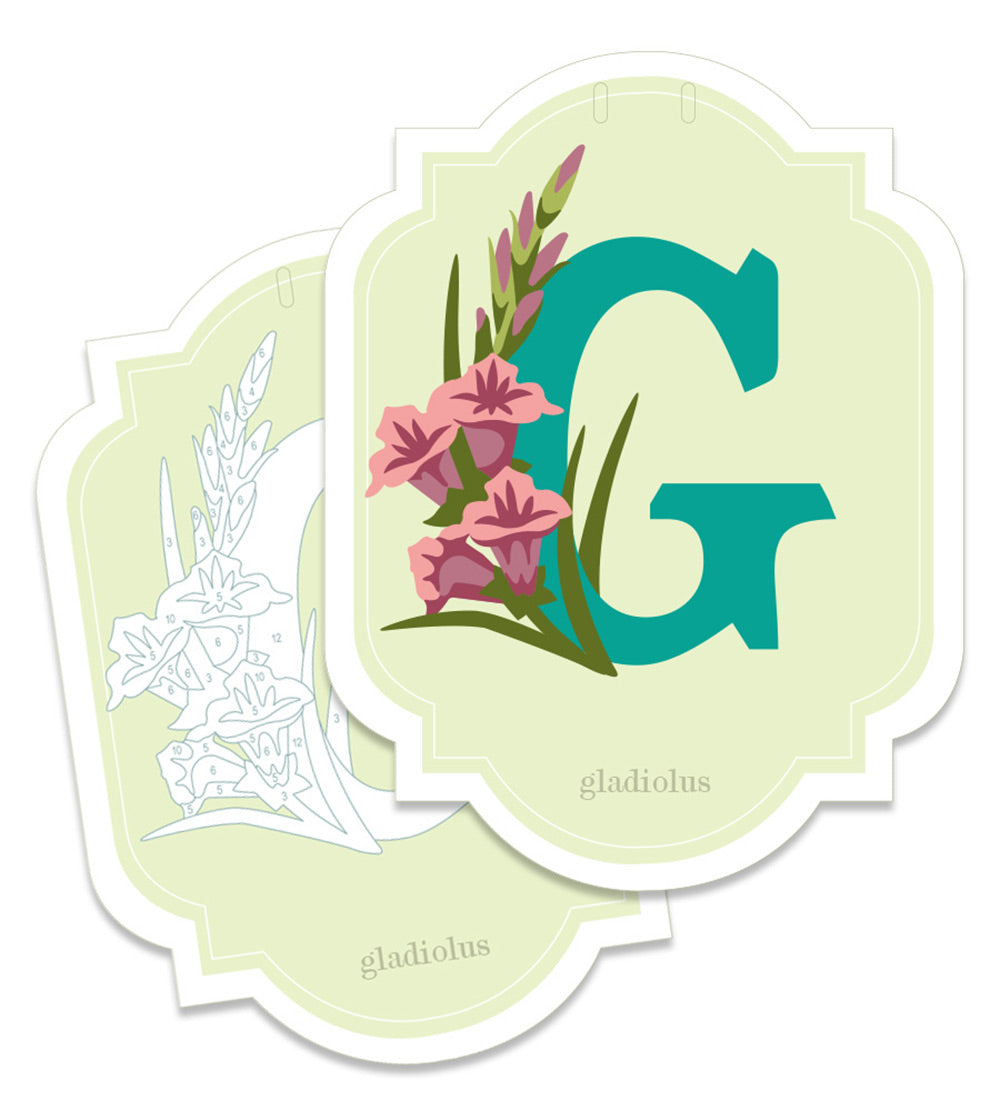 Alphabet Nature Cards | custom banner paint-by-number kit - Elle Crée