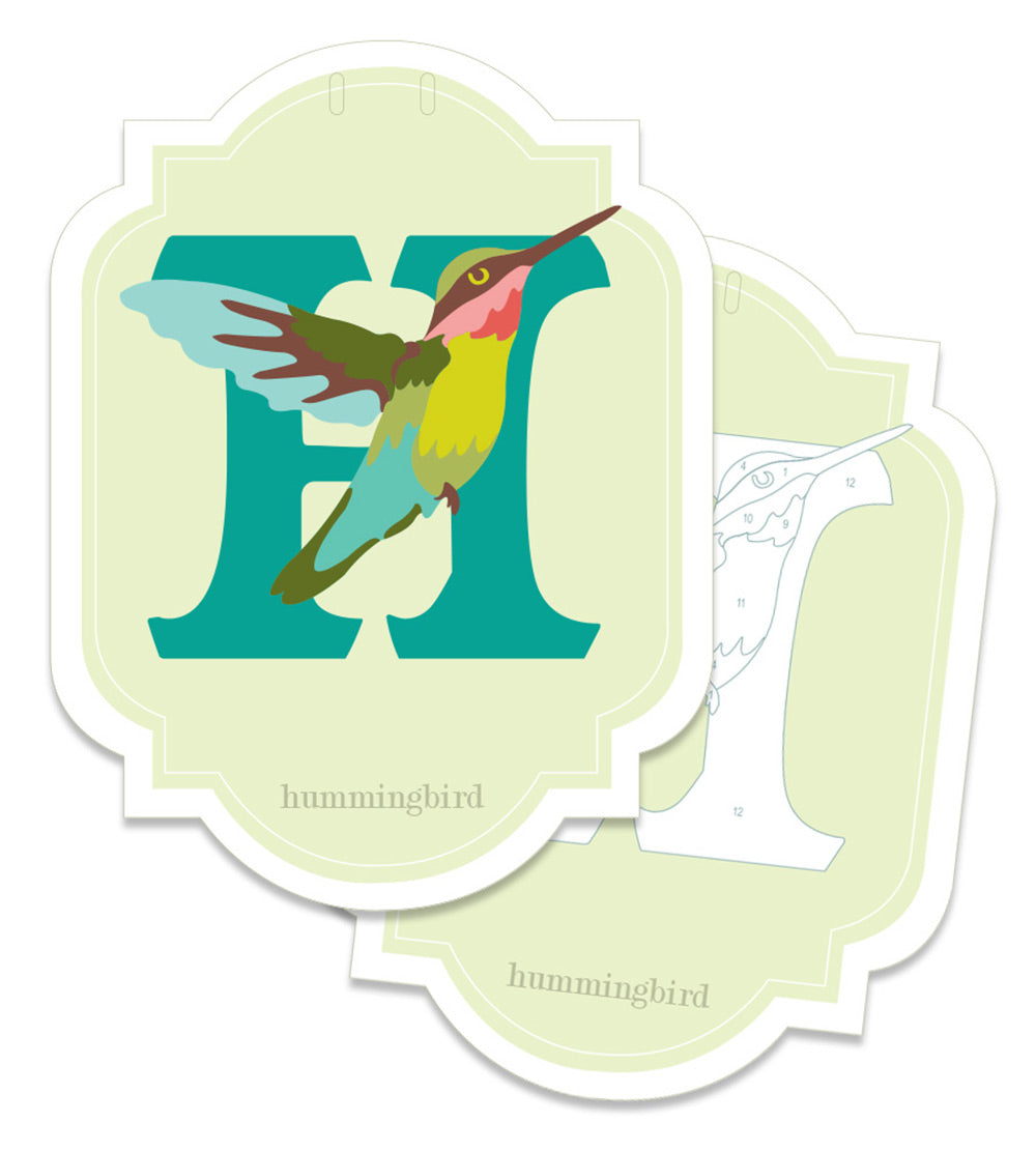 Alphabet Nature Cards | custom banner paint-by-number kit - Elle Crée