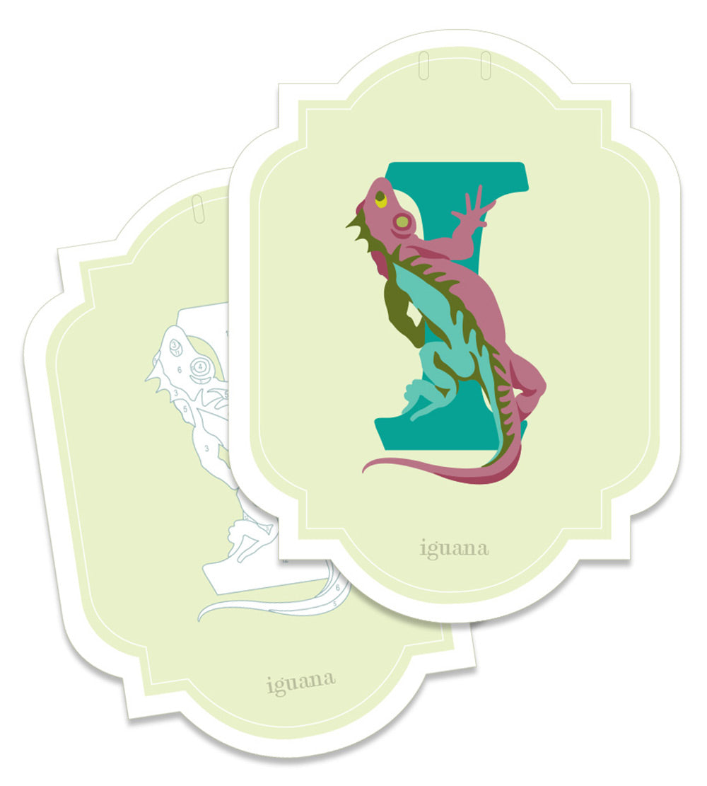 Alphabet Nature Cards | custom banner paint-by-number kit - Elle Crée
