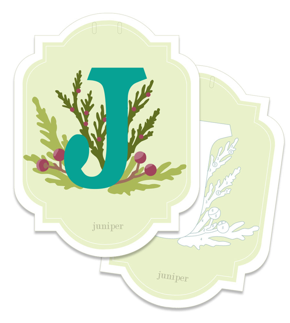 Alphabet Nature Cards | custom banner paint-by-number kit - Elle Crée