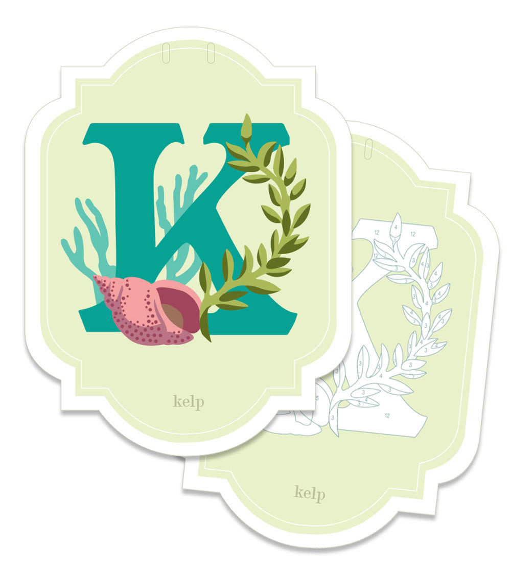 Alphabet Nature Cards | custom banner paint-by-number kit - Elle Crée