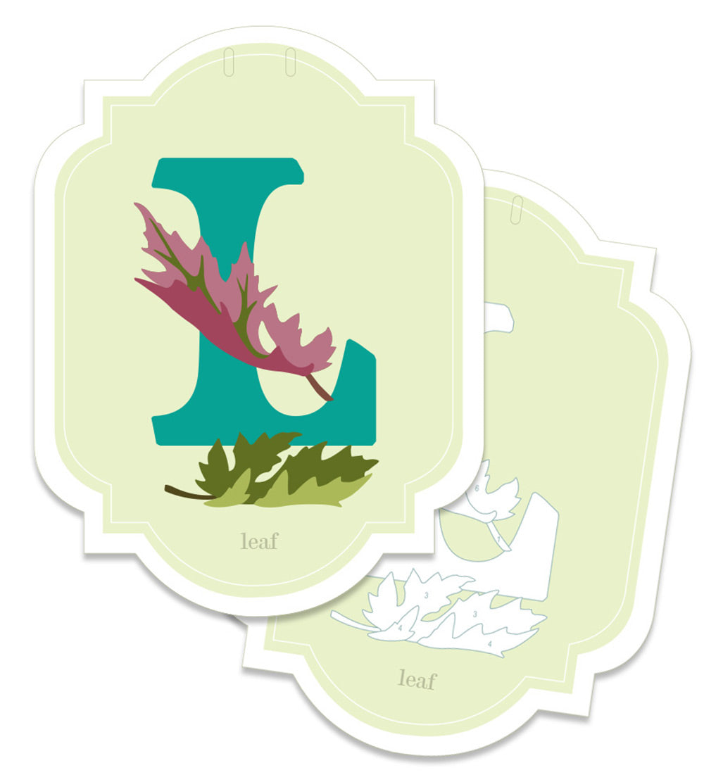Alphabet Nature Cards | custom banner paint-by-number kit - Elle Crée