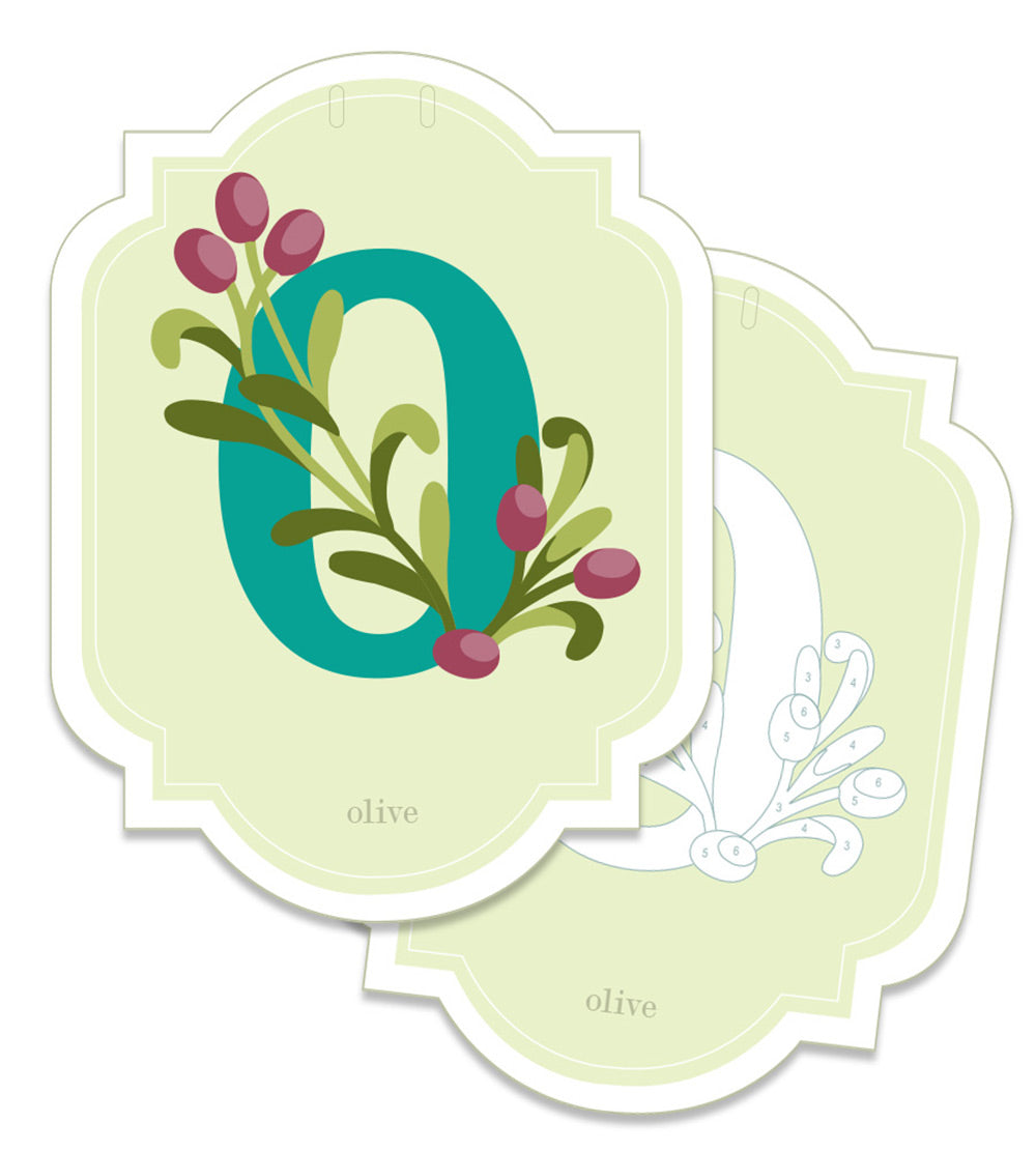 Alphabet Nature Cards | custom banner paint-by-number kit - Elle Crée