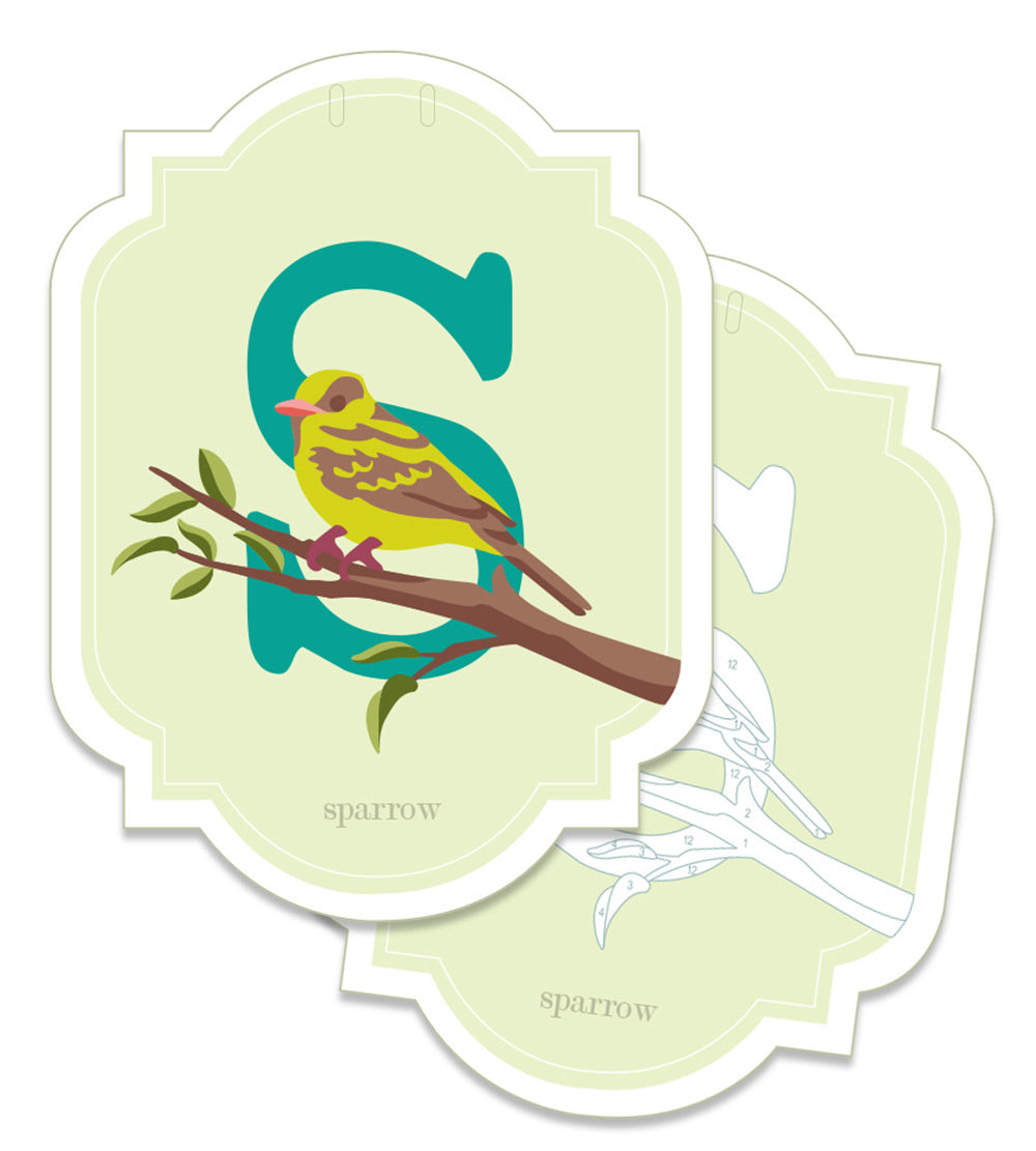 Alphabet Nature Cards | custom banner paint-by-number kit - Elle Crée