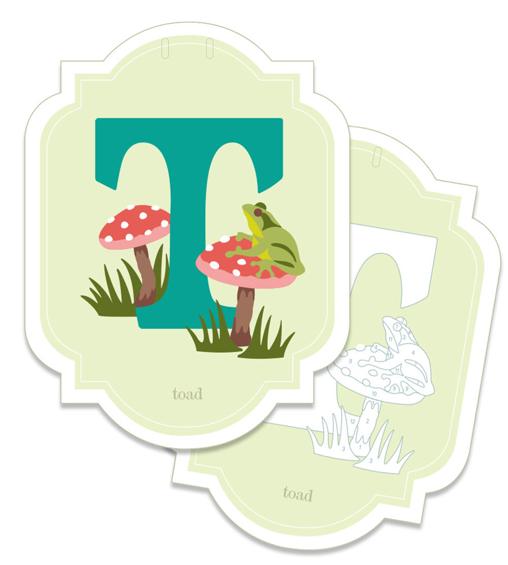 Alphabet Nature Cards | custom banner paint-by-number kit - Elle Crée