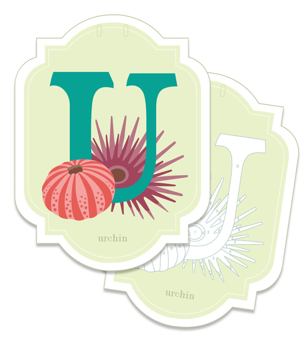 Alphabet Nature Cards | custom banner paint-by-number kit - Elle Crée